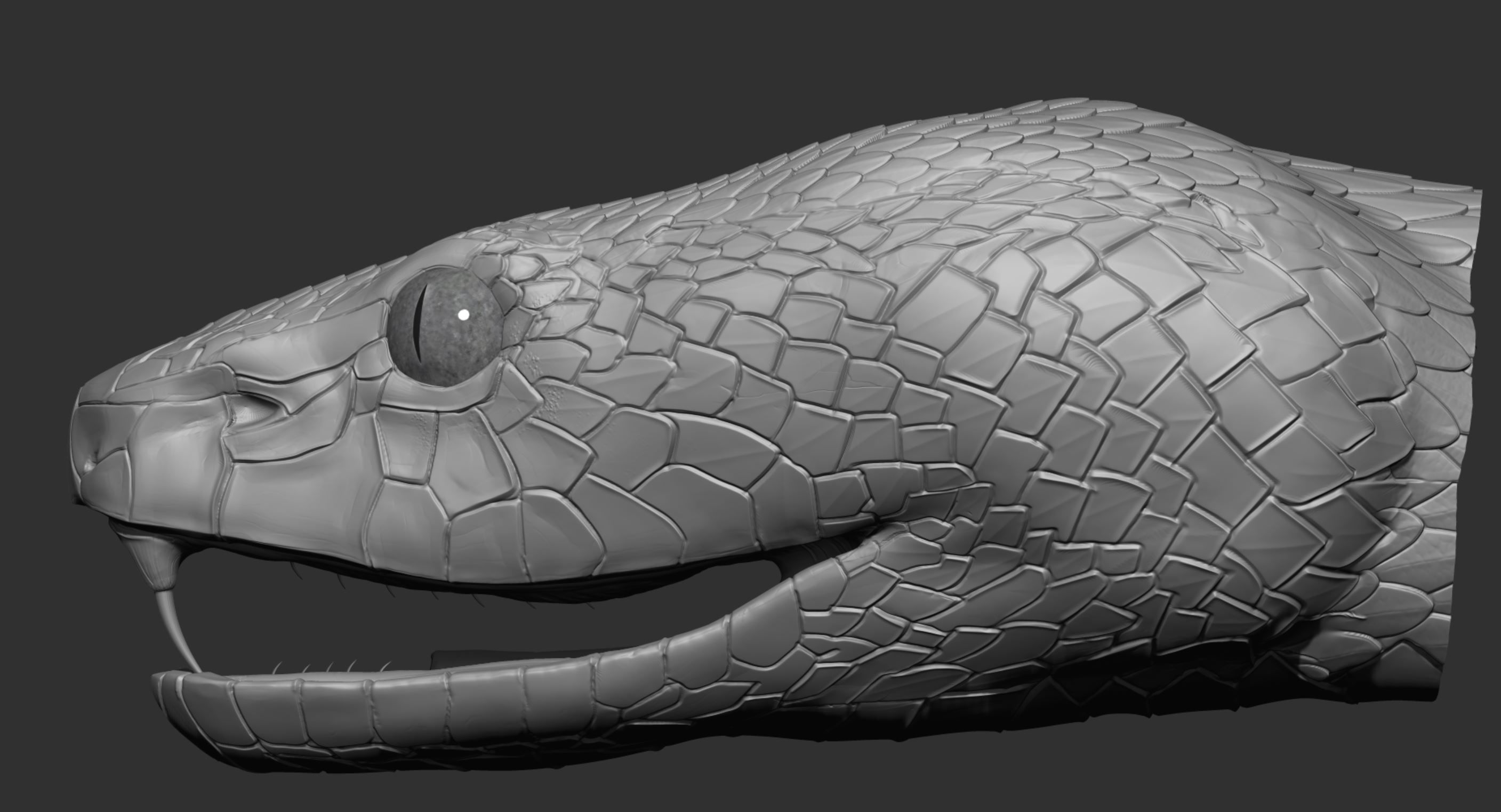Snake - Blue Viper with animations Low-poly 3D model_28