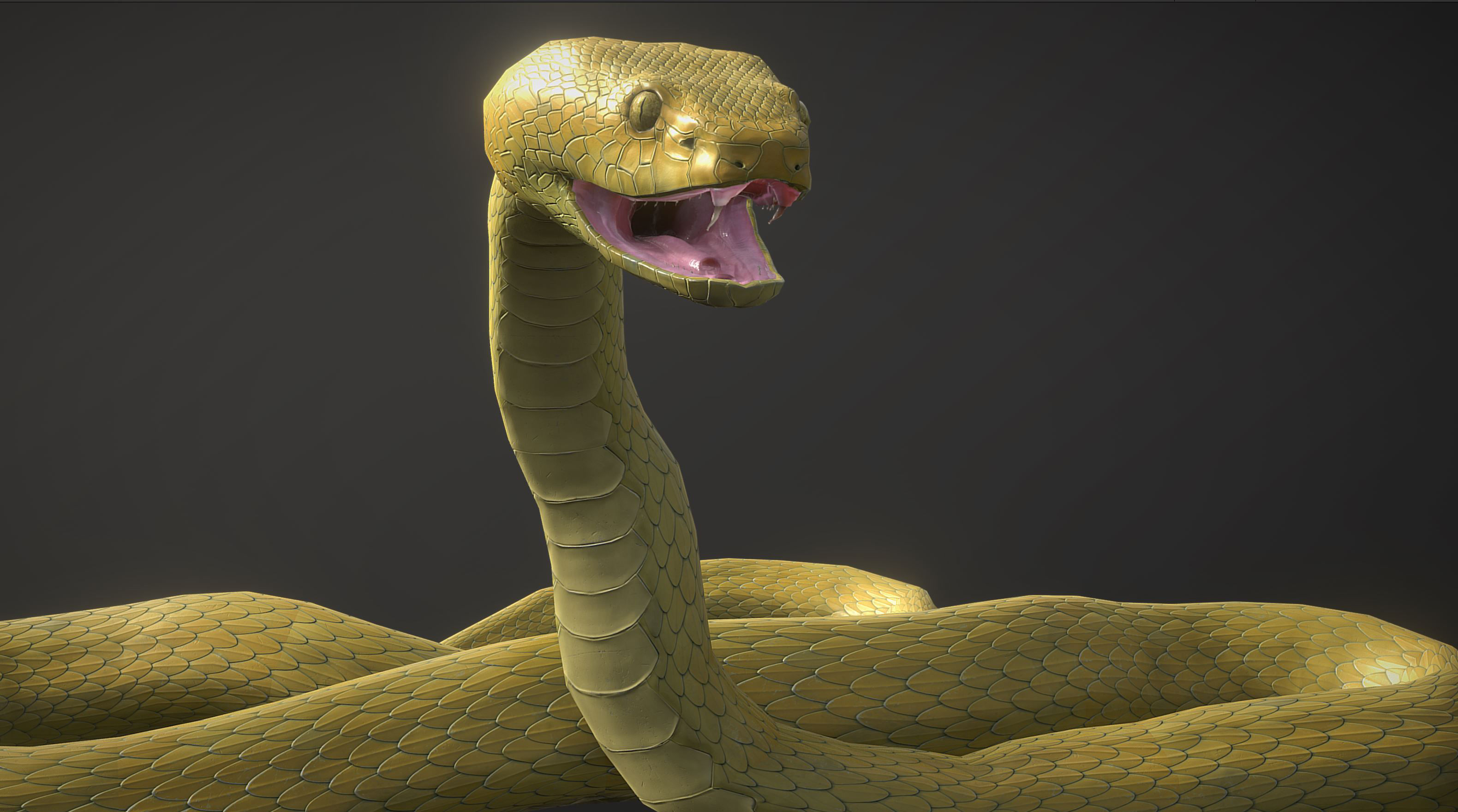 Snake - Blue Viper with animations Low-poly 3D model_15