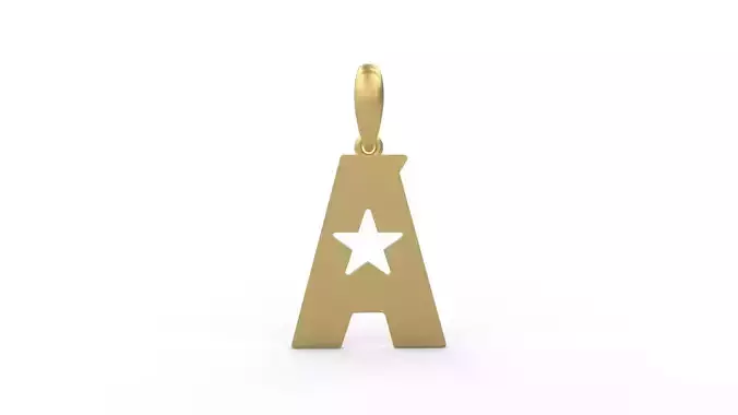 Initial Letters Pendant Captain of America A