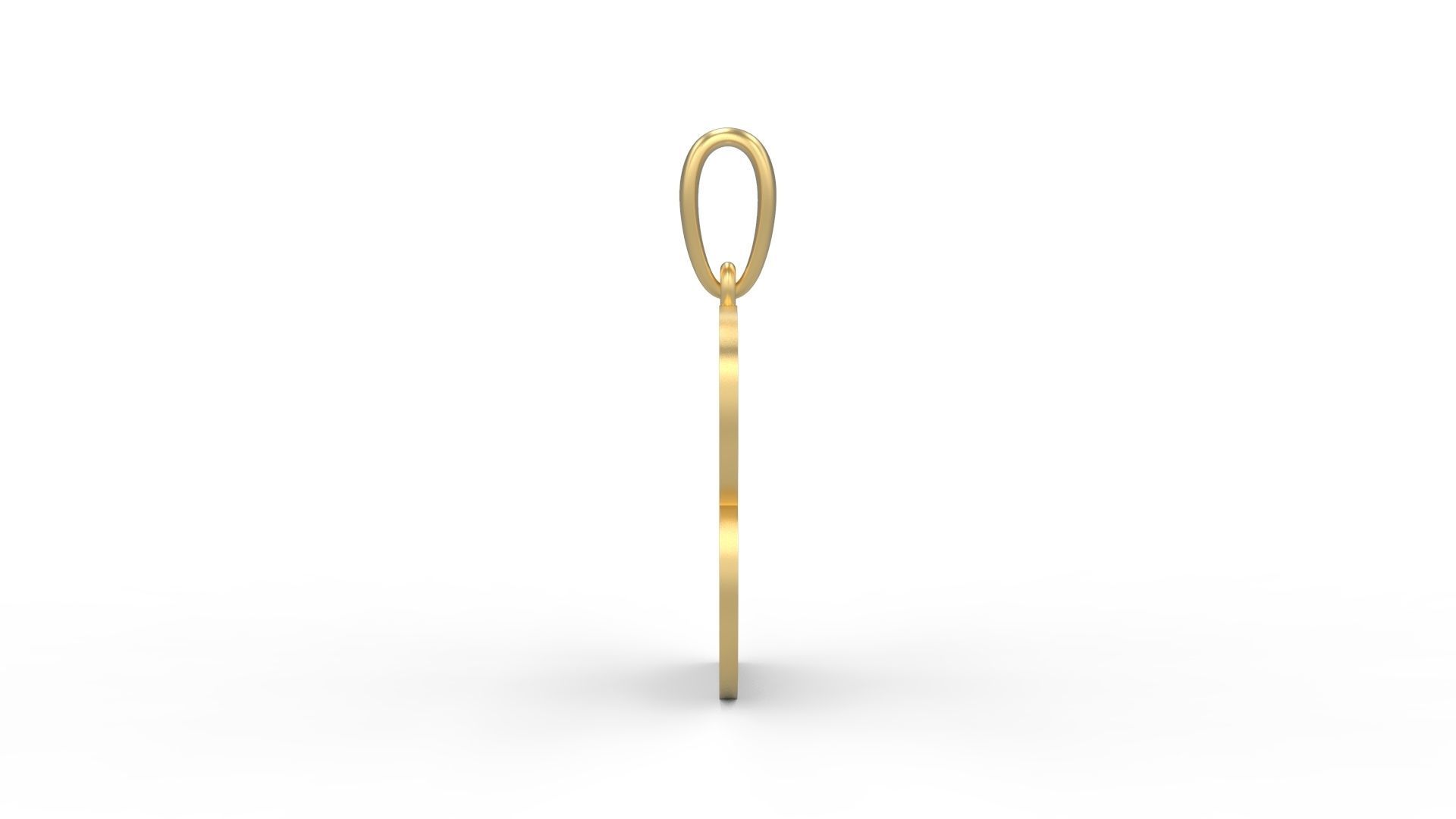 Initial Letters Pendant Captain of America B 3D print model_2