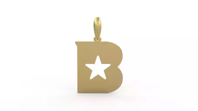 Initial Letters Pendant Captain of America B