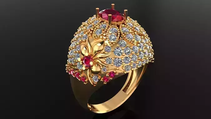 Women Ring 80 indian style round top oval diamond women ring