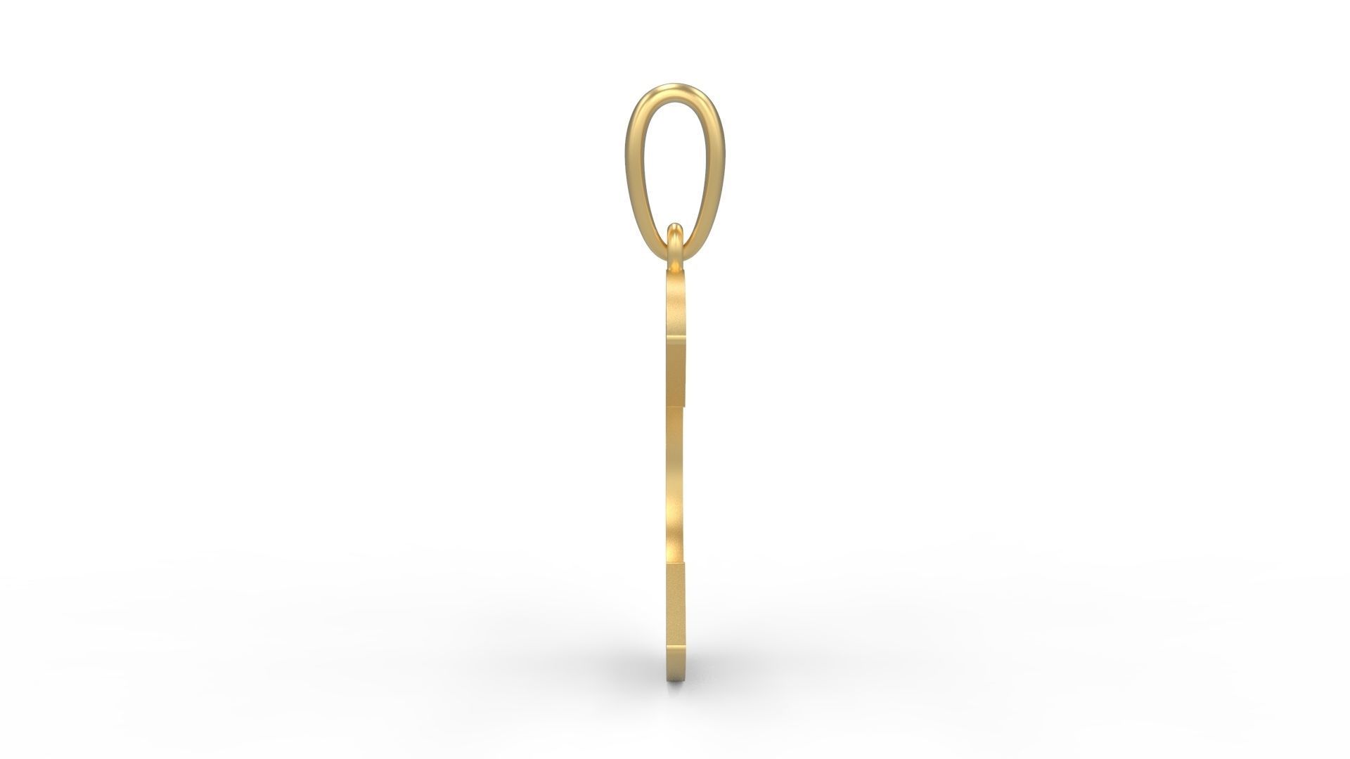 Initial Letters Pendant Captain of America C 3D print model_2