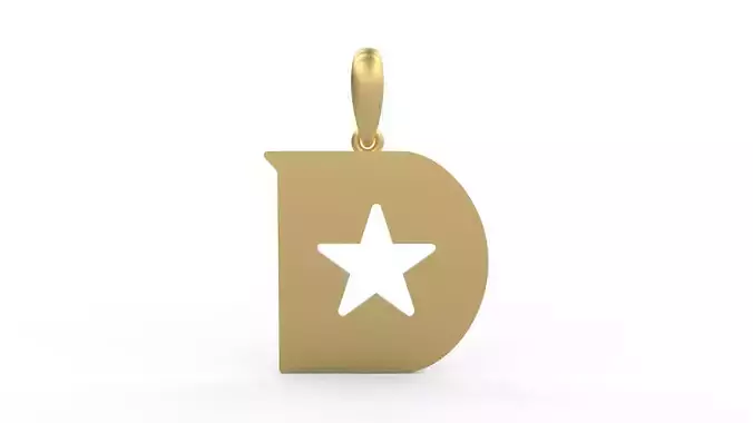 Initial Letters Pendant Captain of America D