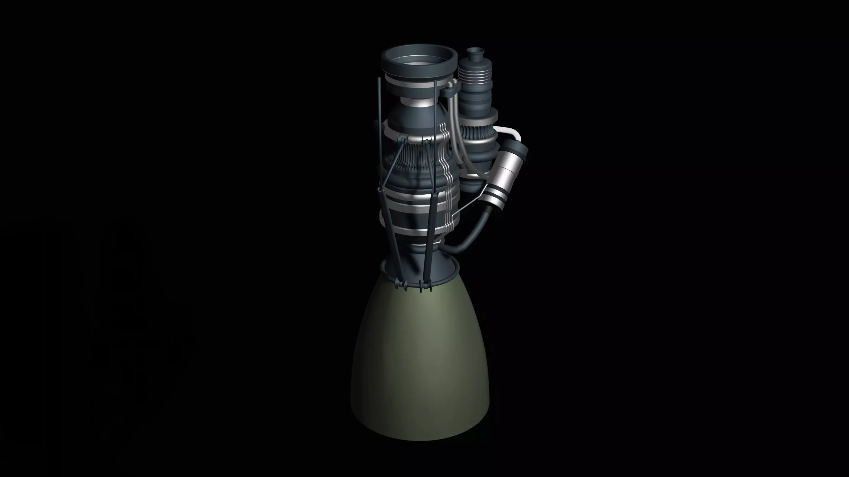 SpaceX Raptor Rocket Engine - Basic 3D model