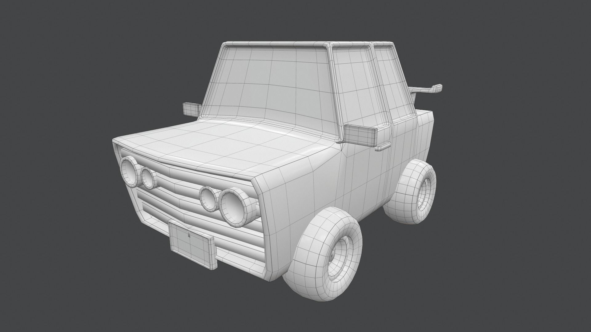 Toy Car 3d Model Low-poly 3D model_7