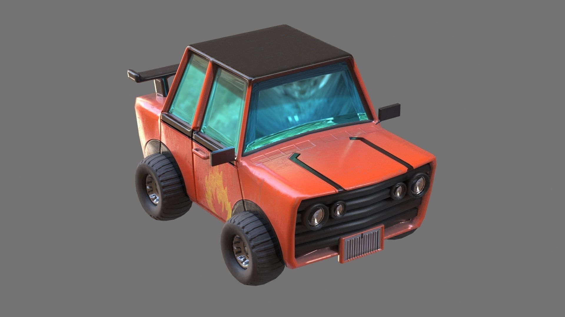 Toy Car 3d Model Low-poly 3D model_5