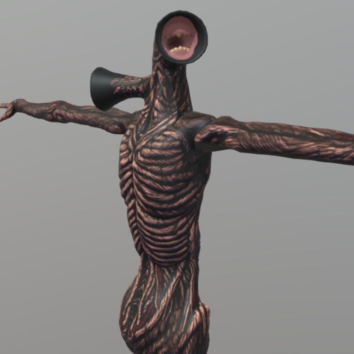 Indian Siren Head Model Free low-poly 3D model_2