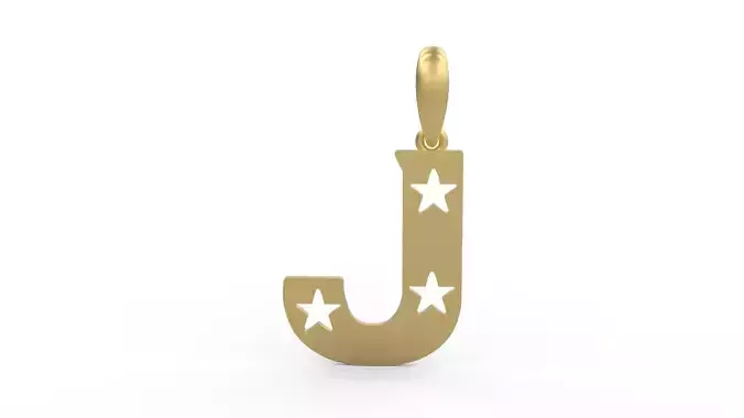 Initial Letters Pendant Captain of America J