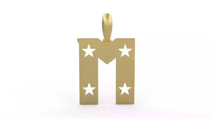 Initial Letters Pendant Captain of America M