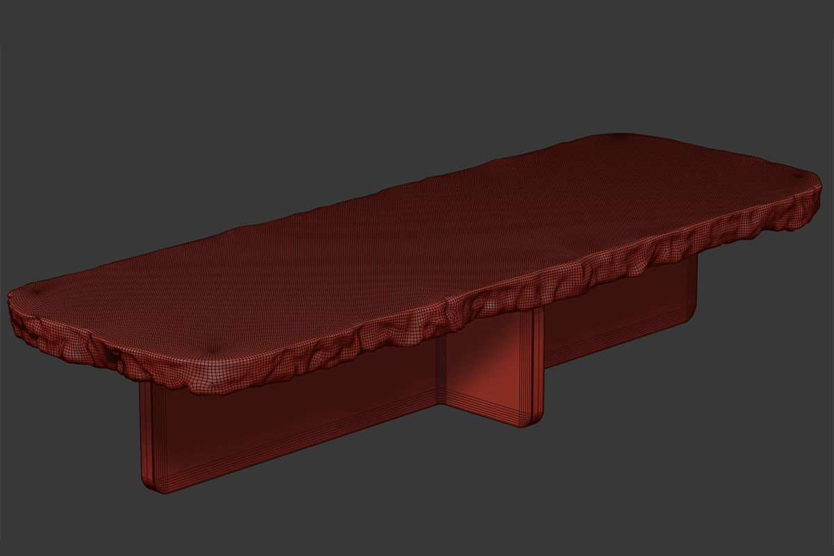 Richard concrete long table by Bpoint design  3D model_5