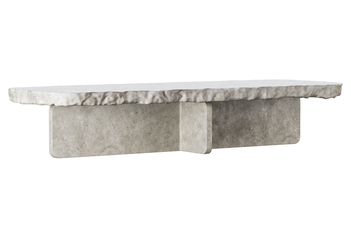 Richard concrete long table by Bpoint design  3D model_1