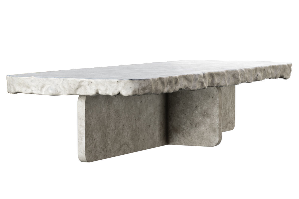 Richard concrete long table by Bpoint design  3D model_2