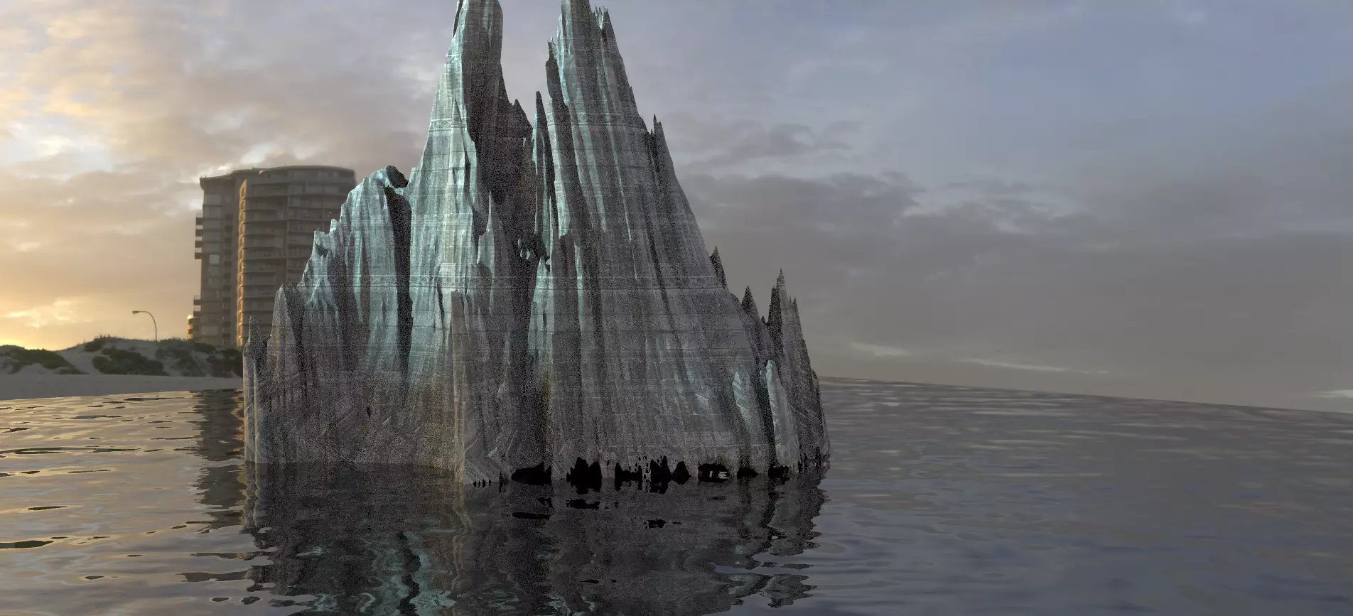 Floating Mountain  3D model_0