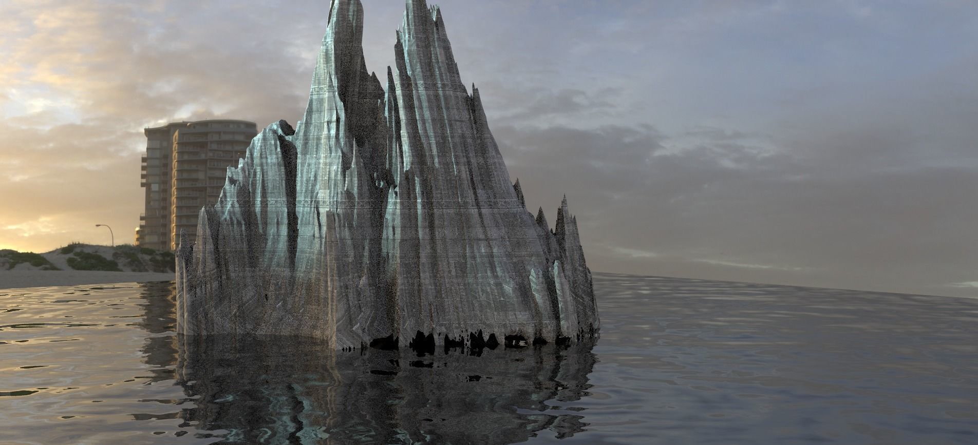 Floating Mountain  3D model_1