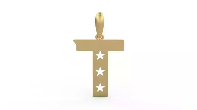 Initial Letters Pendant Captain of America T