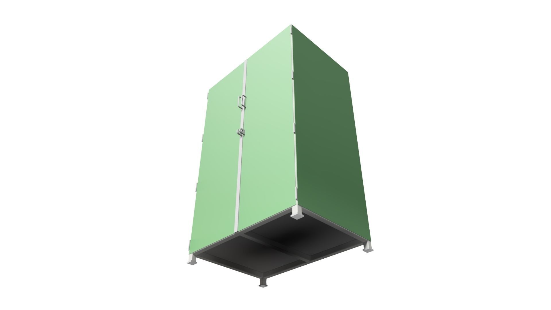 STEEL MATERIAL CABINET Low-poly 3D model_6