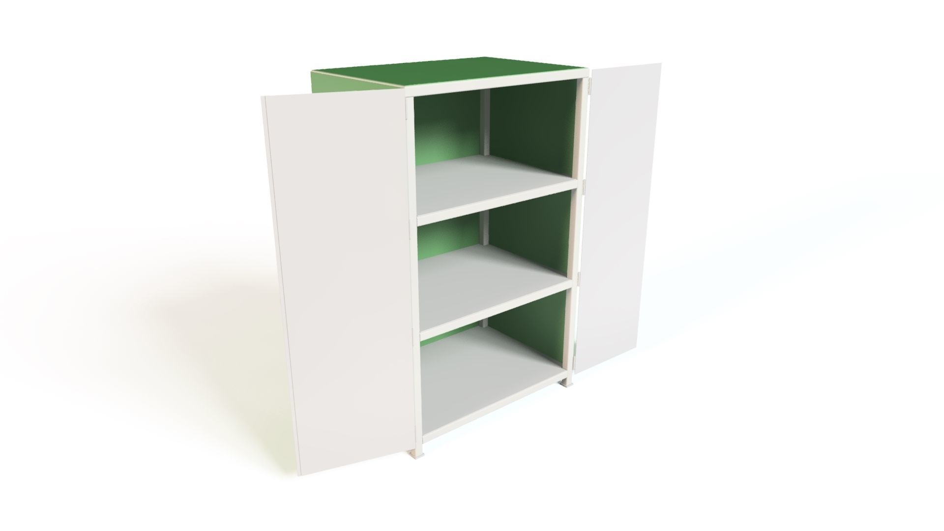 STEEL MATERIAL CABINET Low-poly 3D model_2