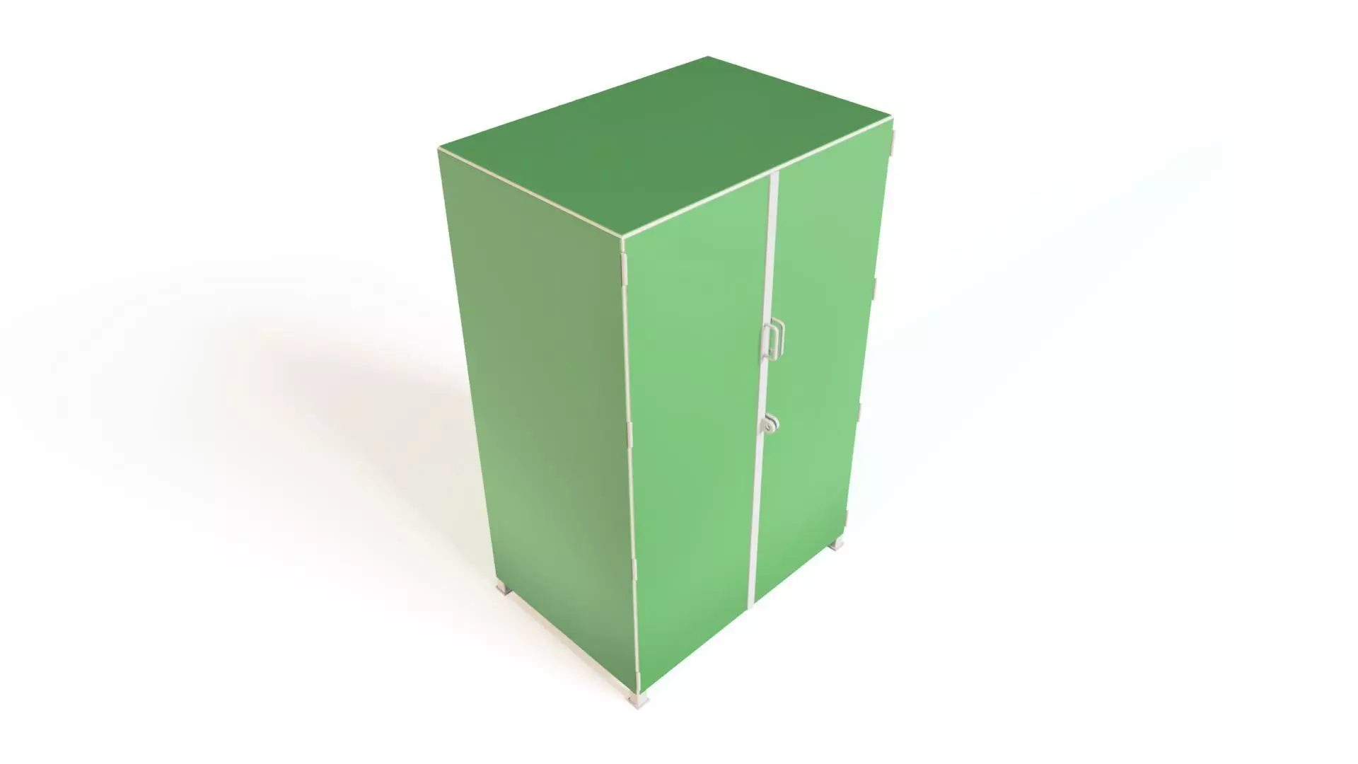 STEEL MATERIAL CABINET Low-poly 3D model_0