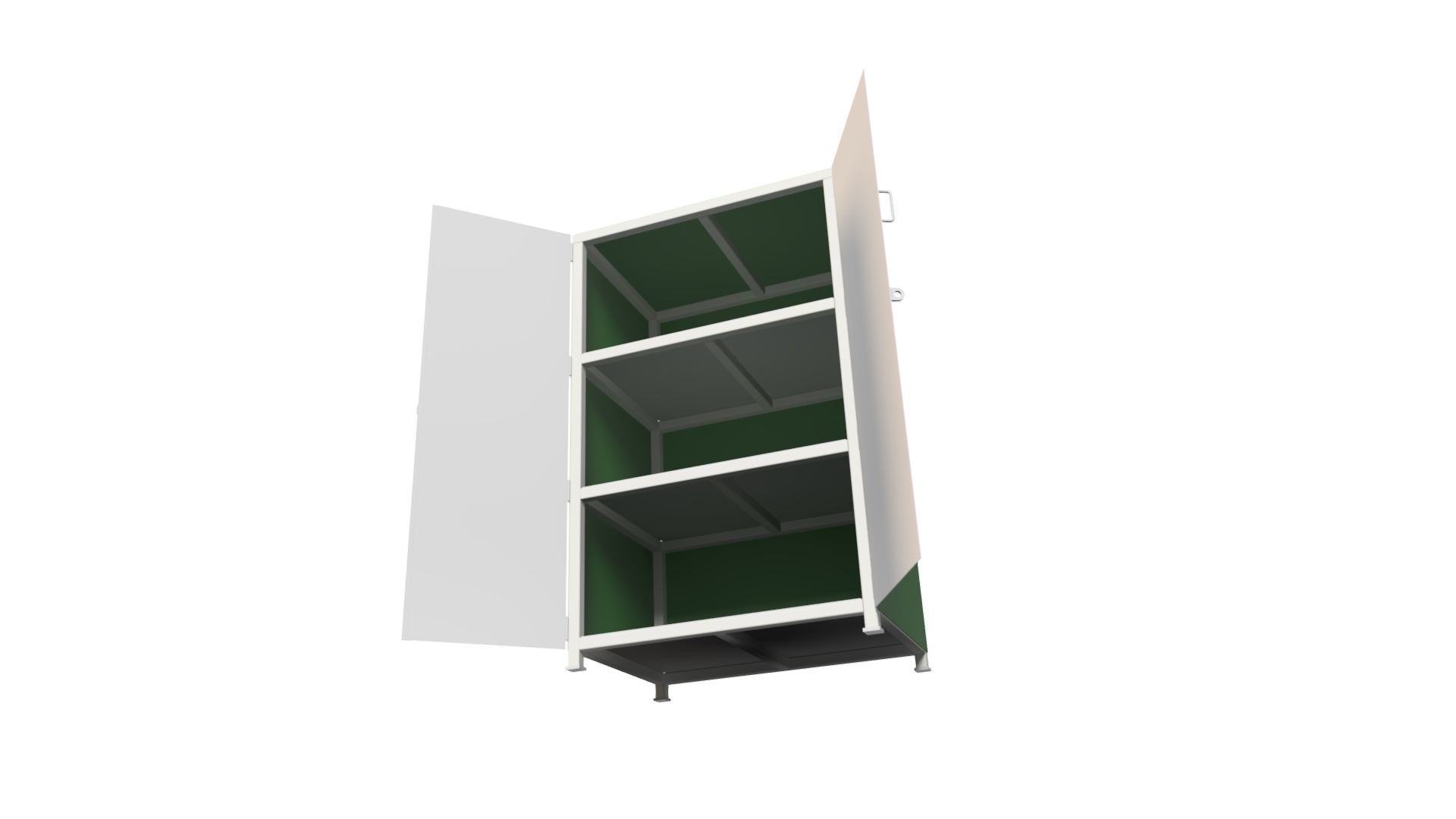STEEL MATERIAL CABINET Low-poly 3D model_3