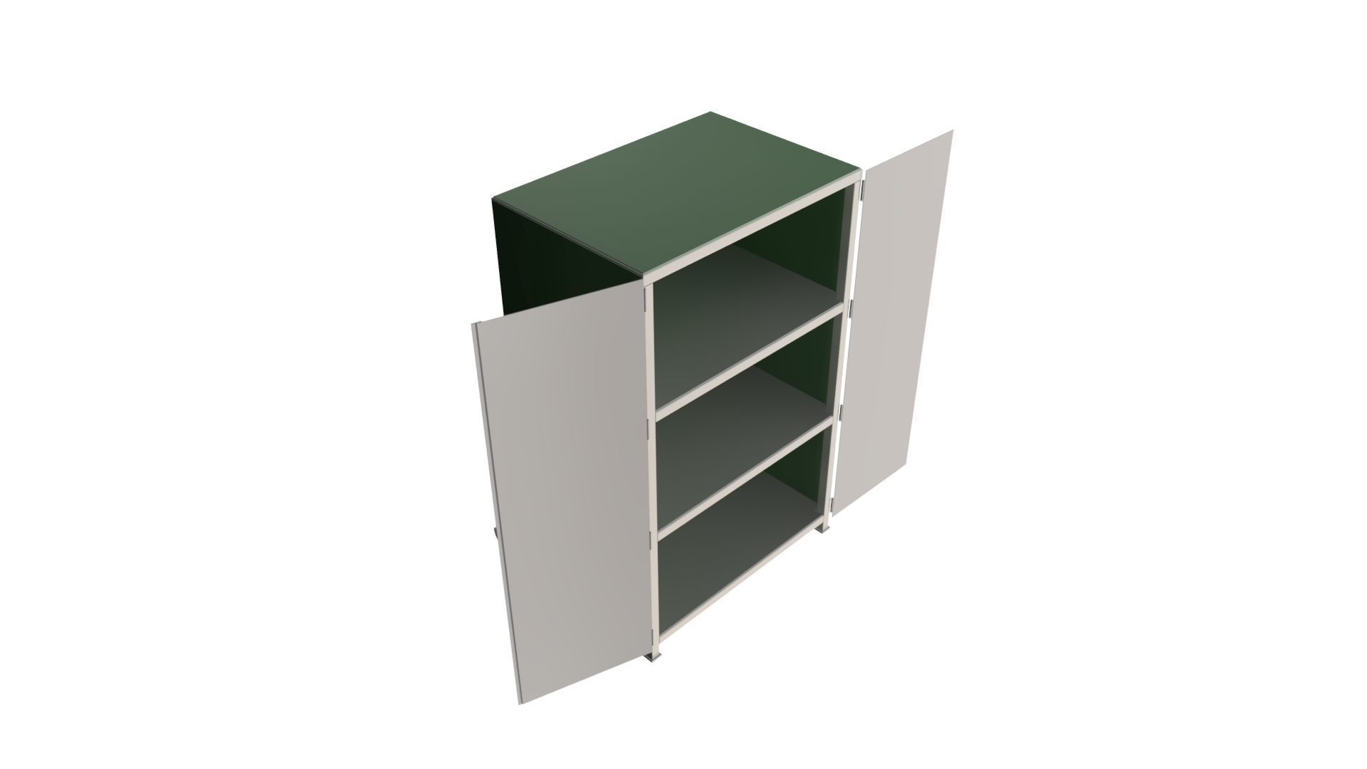 STEEL MATERIAL CABINET Low-poly 3D model_1