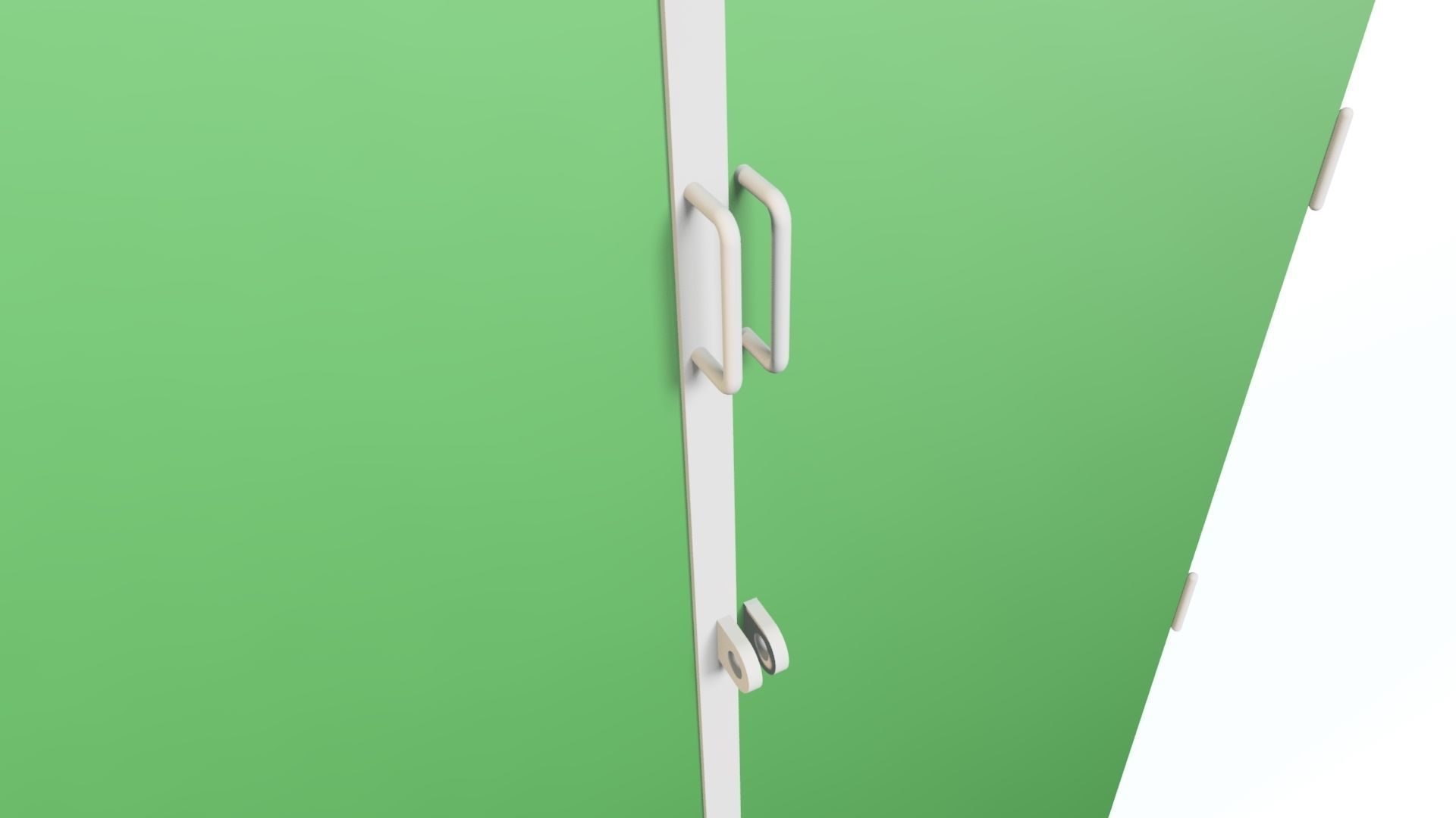 STEEL MATERIAL CABINET Low-poly 3D model_5