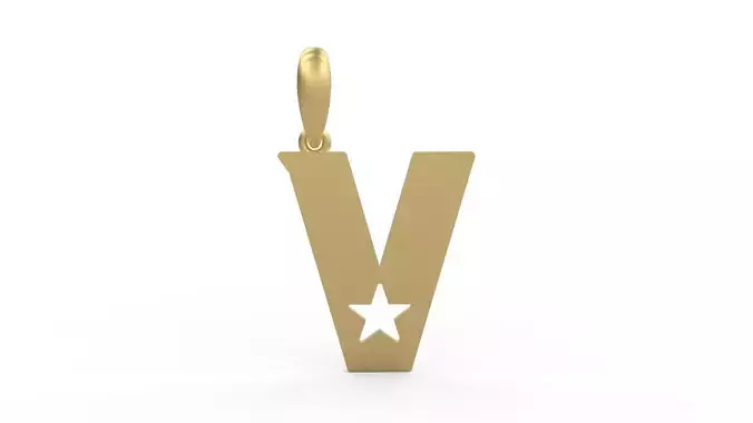 Initial Letters Pendant Captain of America V