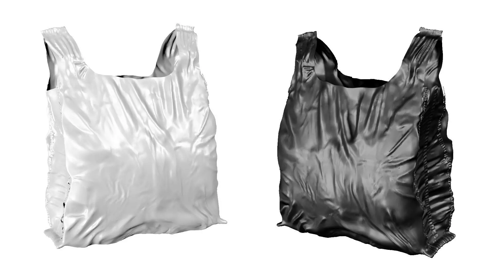 Plastic Bags Low-poly 3D model