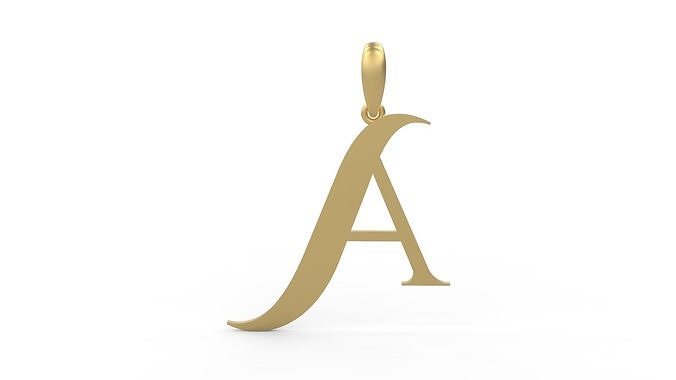 Initial Letters Pendant Cinzel Decorative A 3D print model