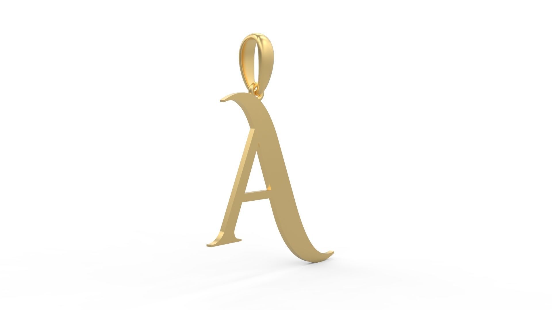 Initial Letters Pendant Cinzel Decorative A 3D print model_3