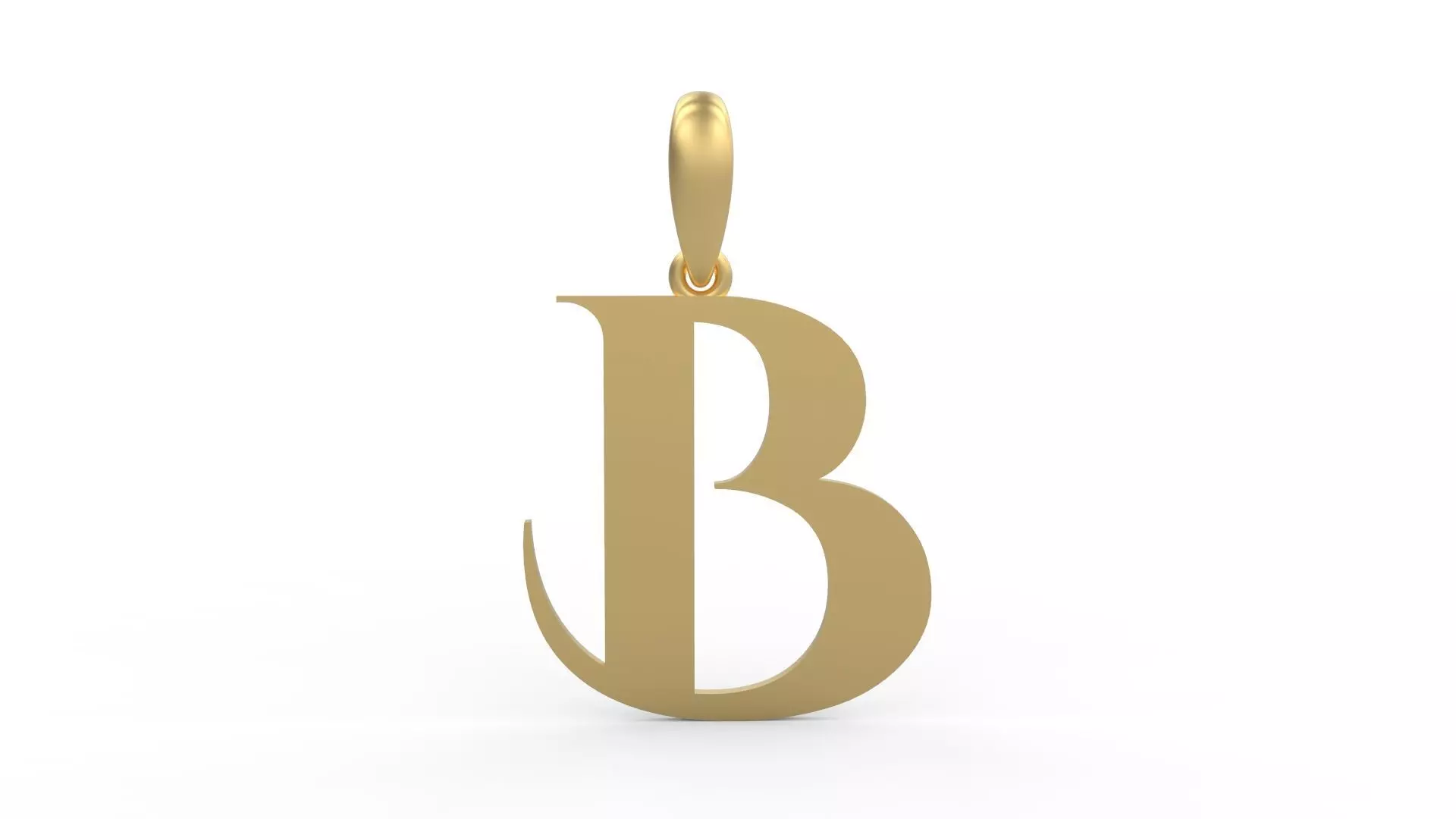 Initial Letters Pendant Cinzel Decorative B 3D print model_0