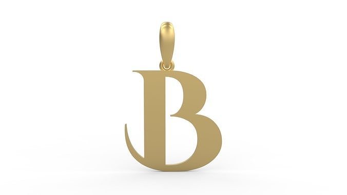 Initial Letters Pendant Cinzel Decorative B 3D print model