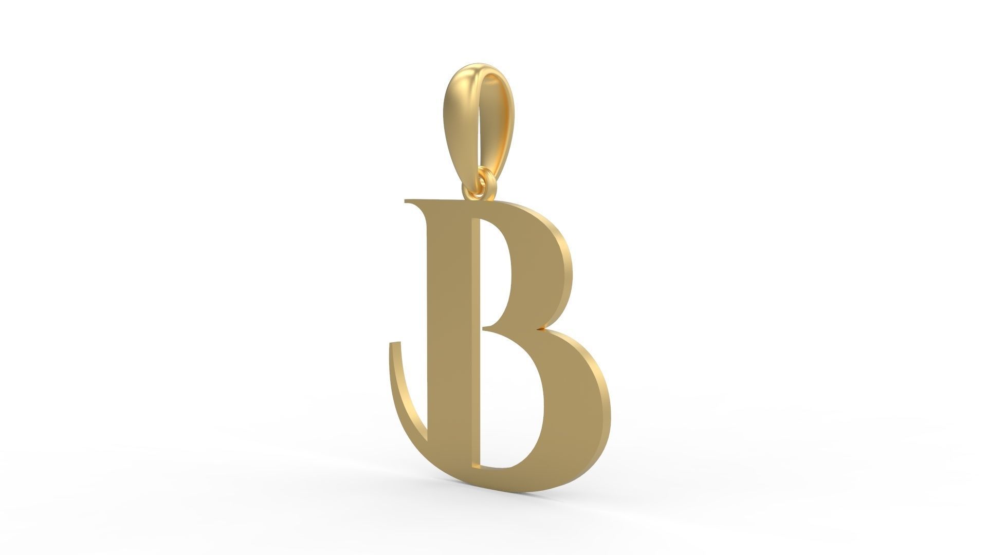 Initial Letters Pendant Cinzel Decorative B 3D print model_1