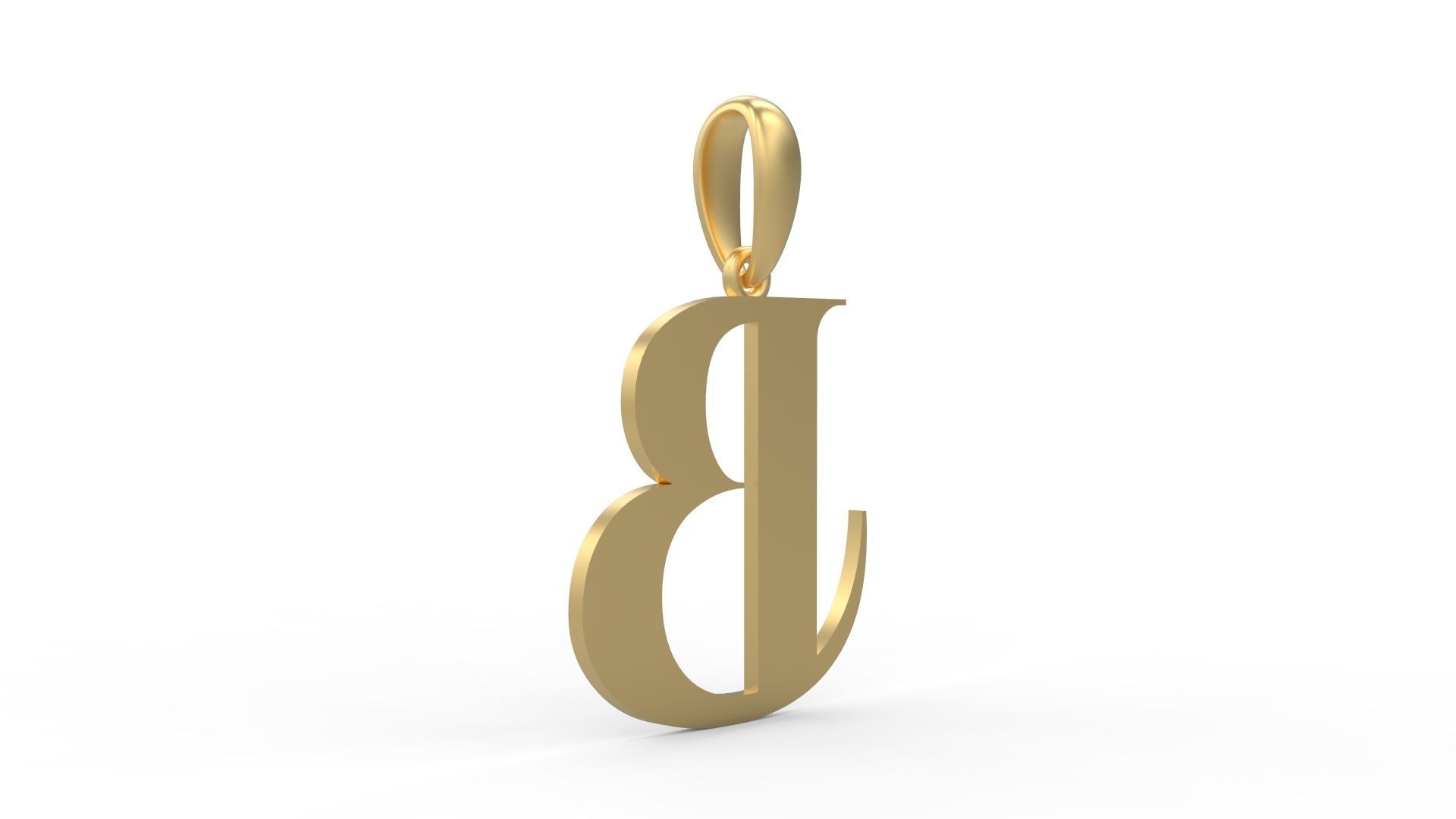 Initial Letters Pendant Cinzel Decorative B 3D print model_3