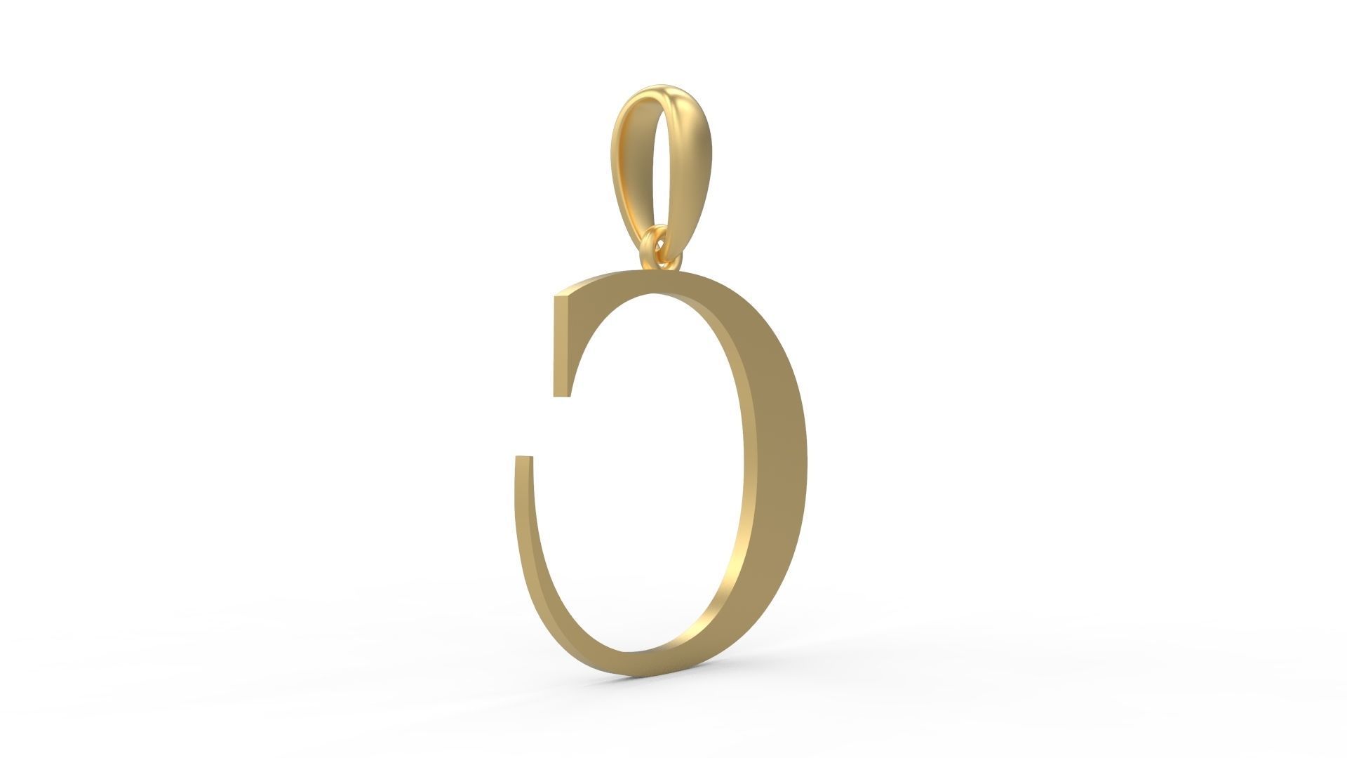 Initial Letters Pendant Cinzel Decorative C 3D print model_3
