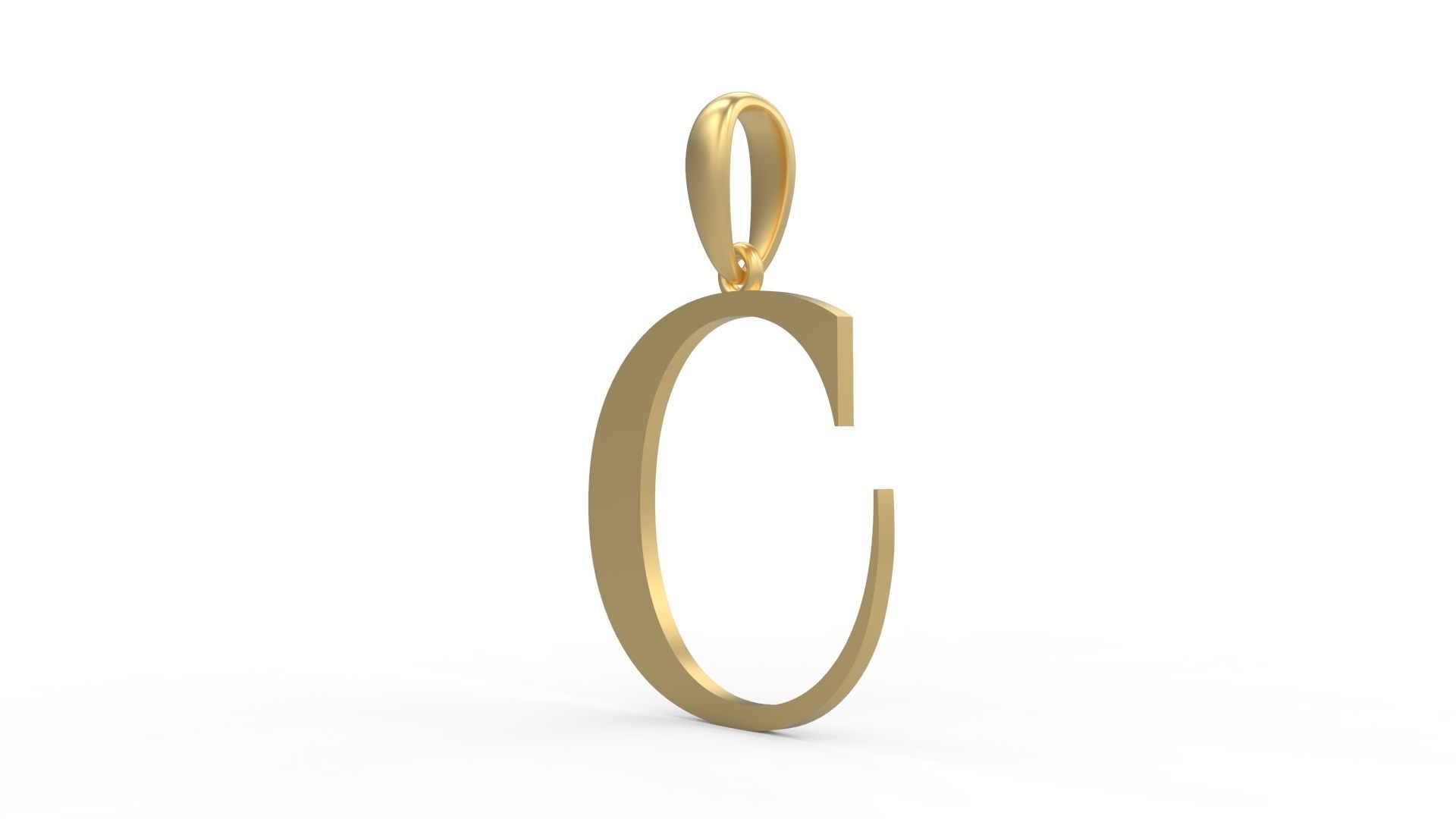 Initial Letters Pendant Cinzel Decorative C 3D print model_1