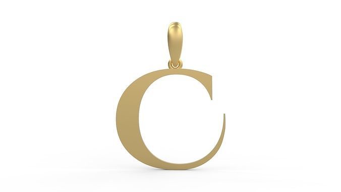 Initial Letters Pendant Cinzel Decorative C 3D print model