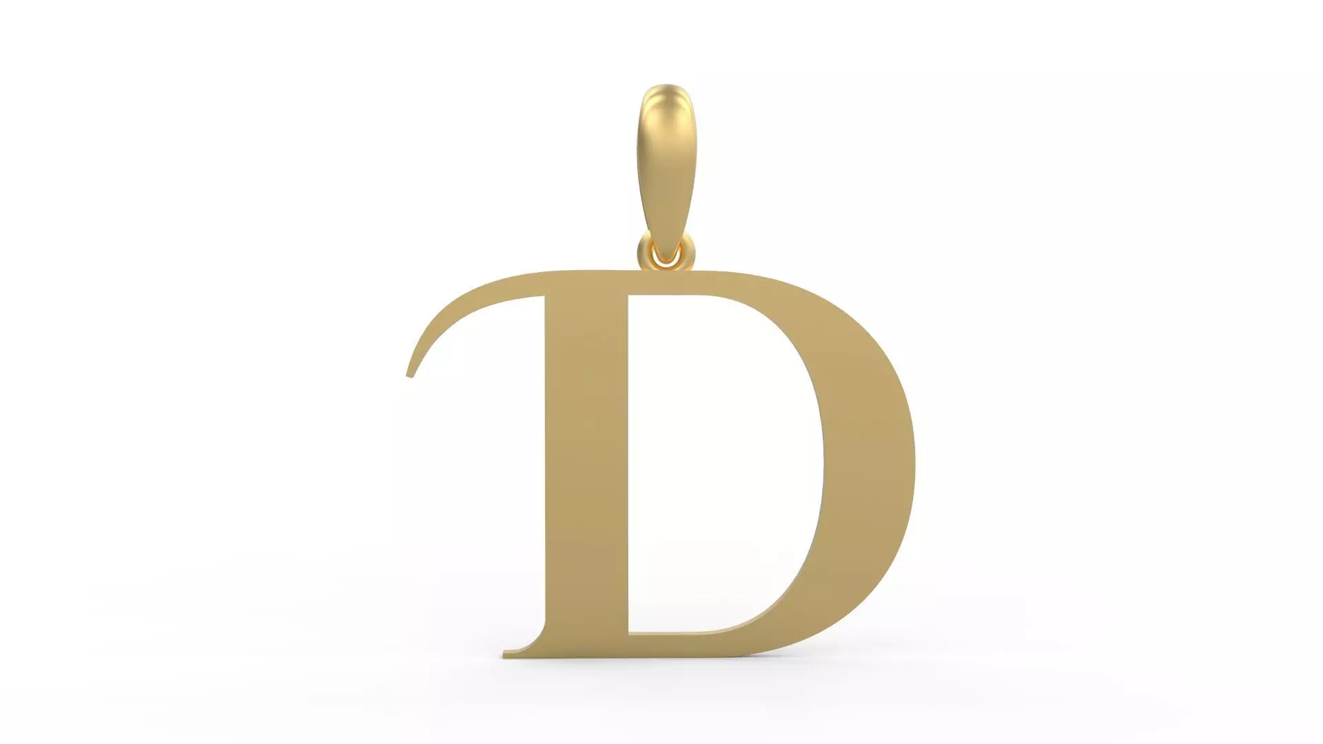 Initial Letters Pendant Cinzel Decorative D 3D print model_0