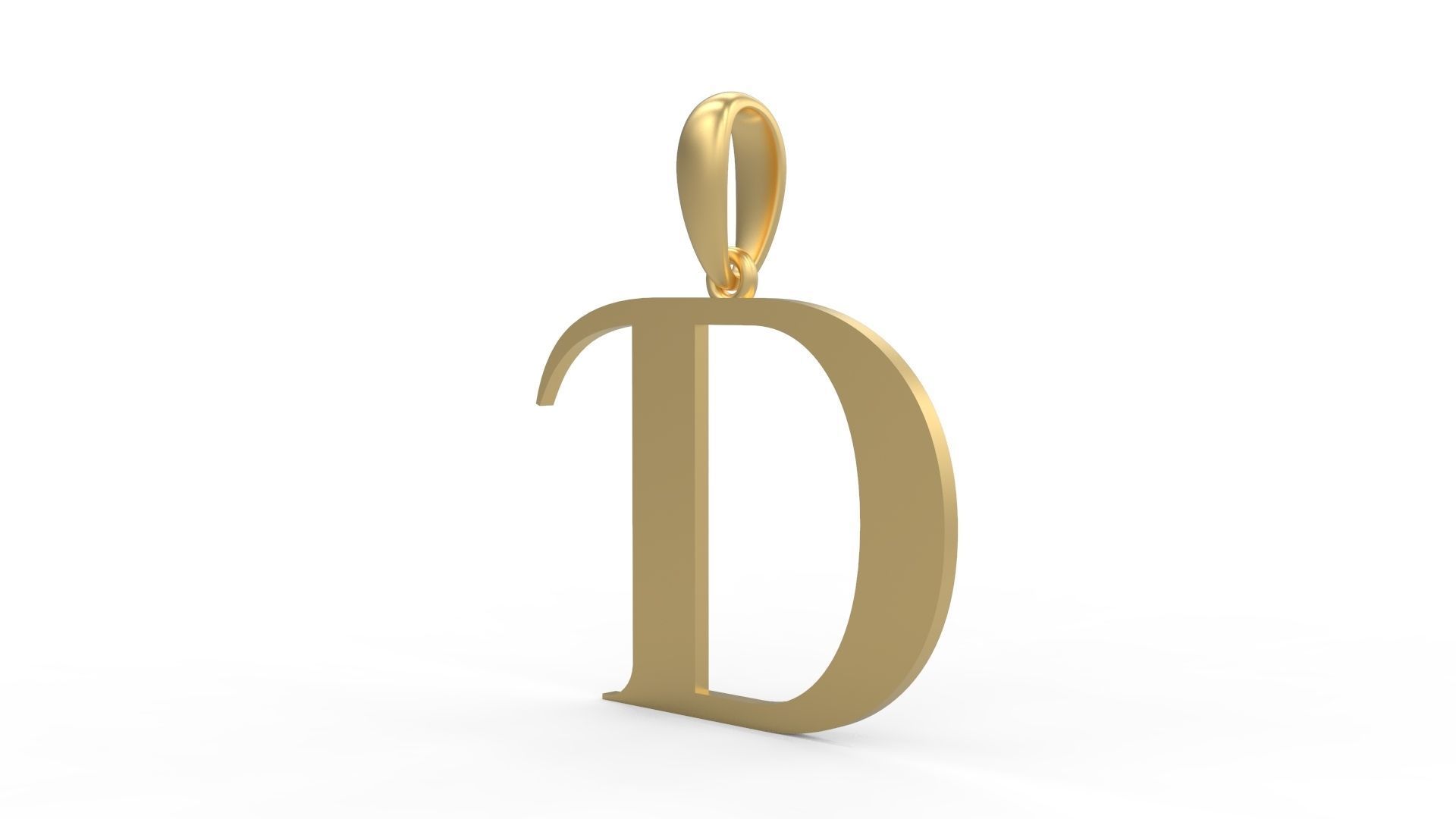 Initial Letters Pendant Cinzel Decorative D 3D print model_1