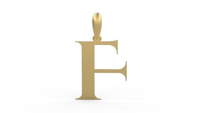 Initial Letters Pendant Cinzel Decorative F 3D print model