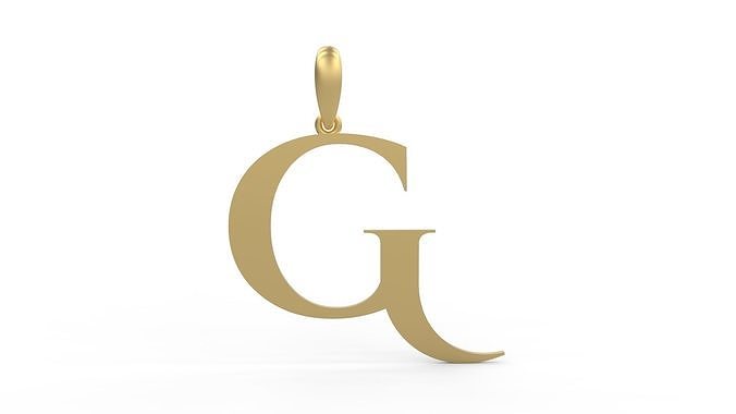 Initial Letters Pendant Cinzel Decorative G 3D print model