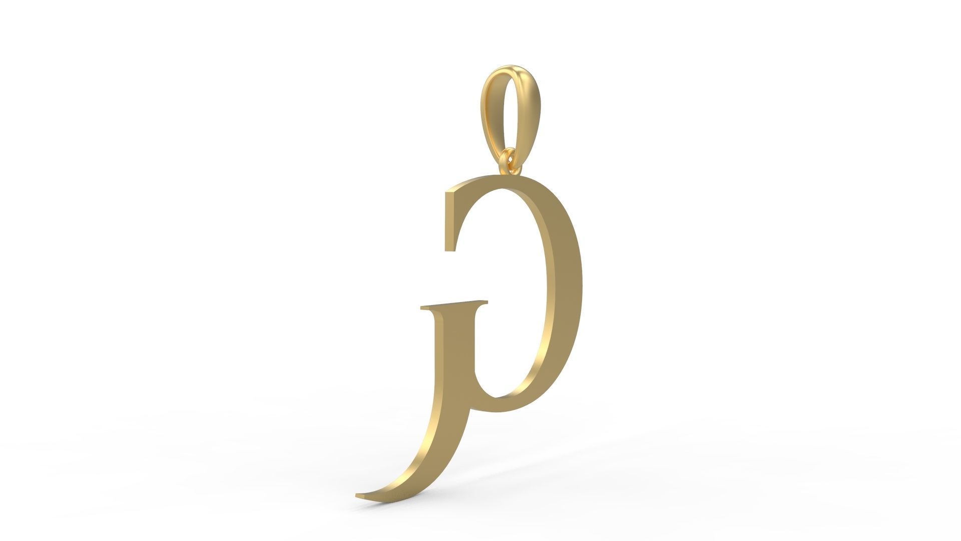Initial Letters Pendant Cinzel Decorative G 3D print model_3