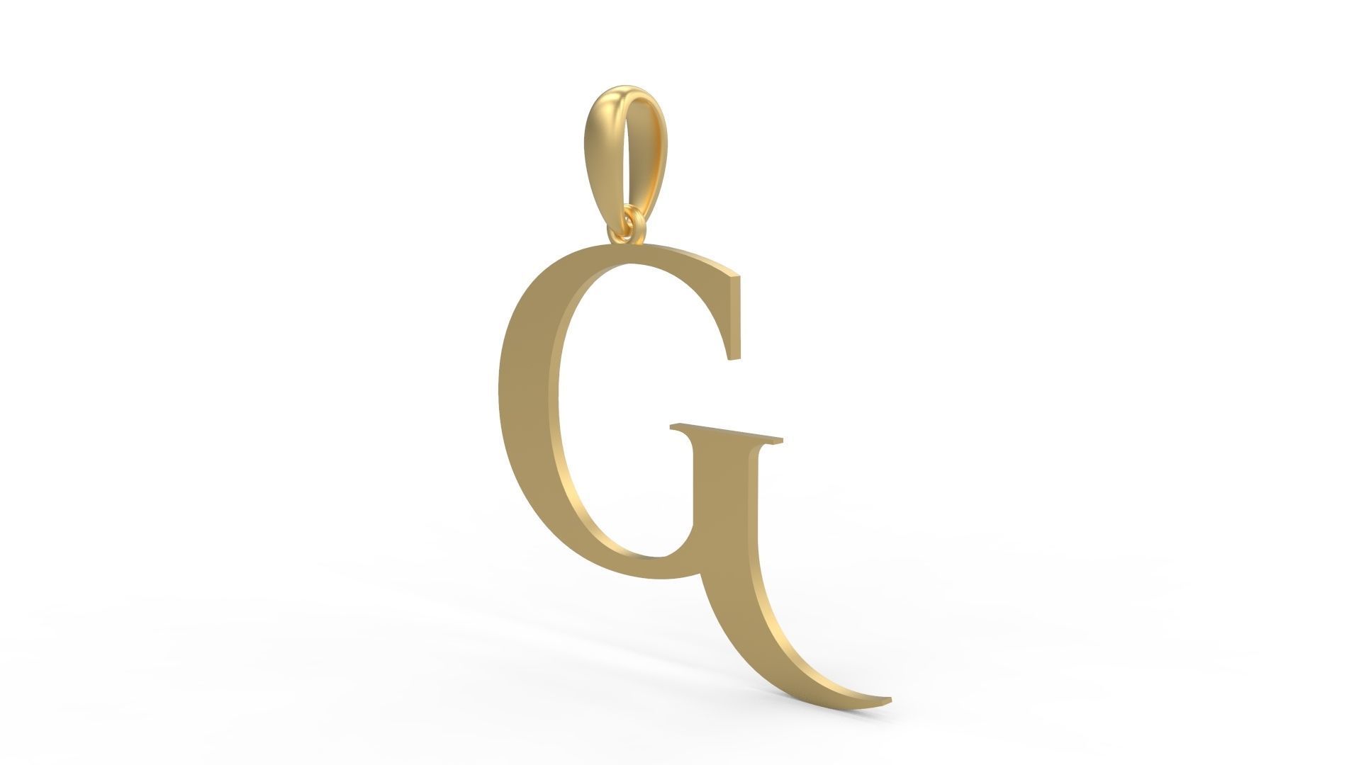 Initial Letters Pendant Cinzel Decorative G 3D print model_1