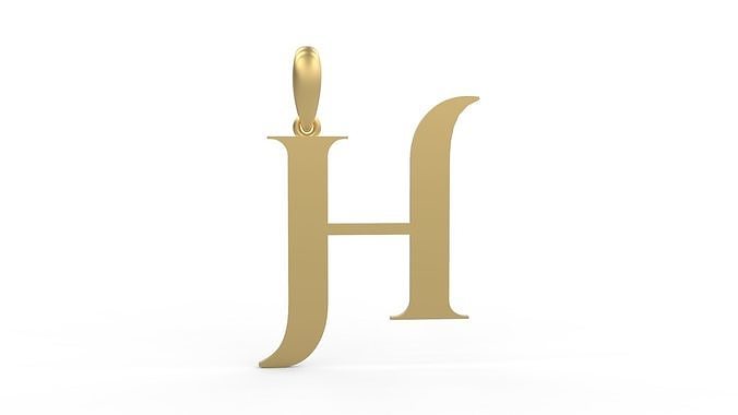 Initial Letters Pendant Cinzel Decorative H 3D print model