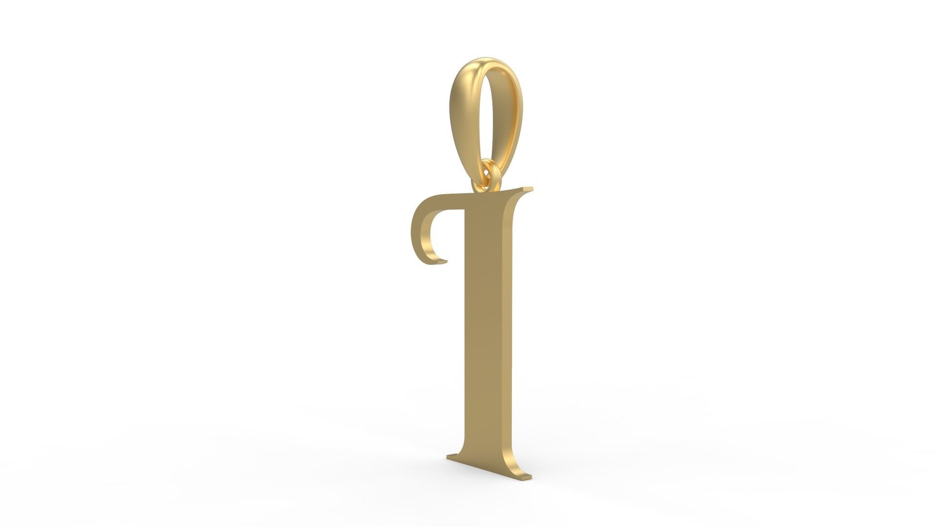 Initial Letters Pendant Cinzel Decorative I 3D print model_1