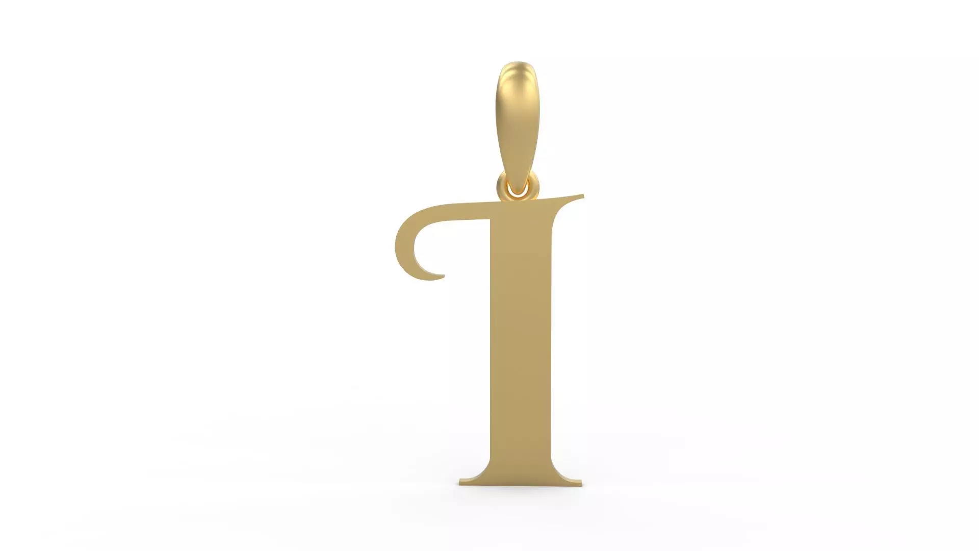 Initial Letters Pendant Cinzel Decorative I 3D print model_0