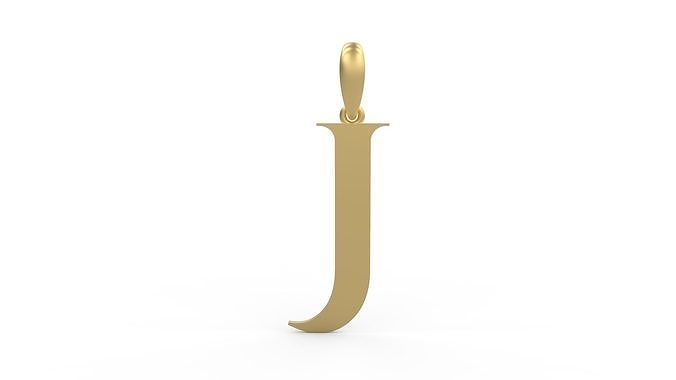 Initial Letters Pendant Cinzel Decorative J 3D print model