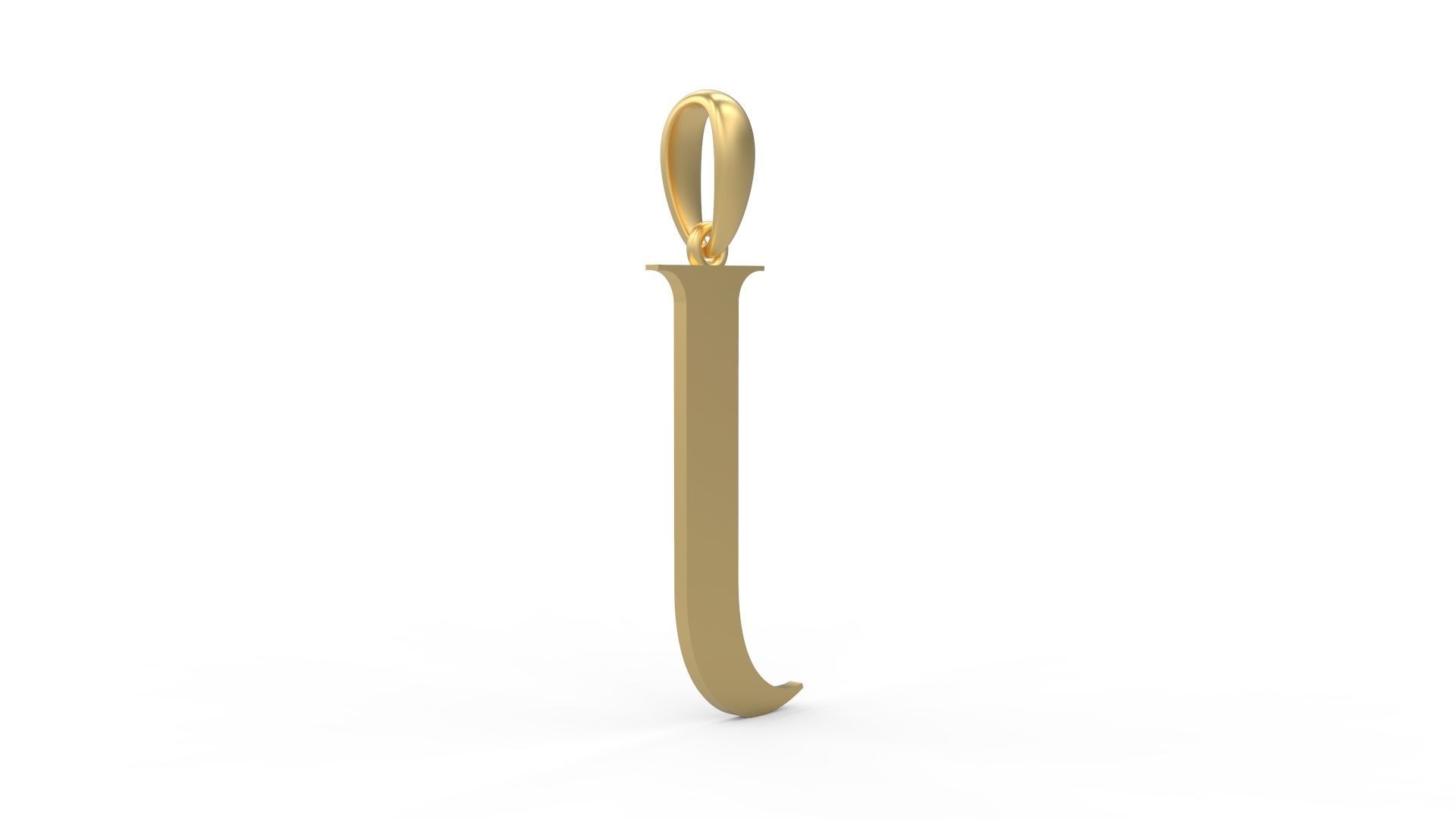 Initial Letters Pendant Cinzel Decorative J 3D print model_3