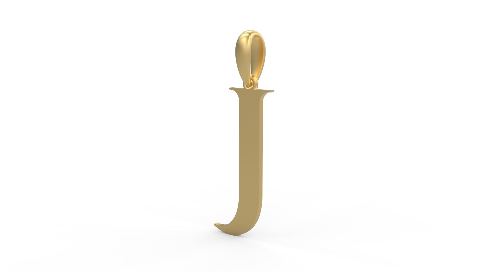 Initial Letters Pendant Cinzel Decorative J 3D print model_1