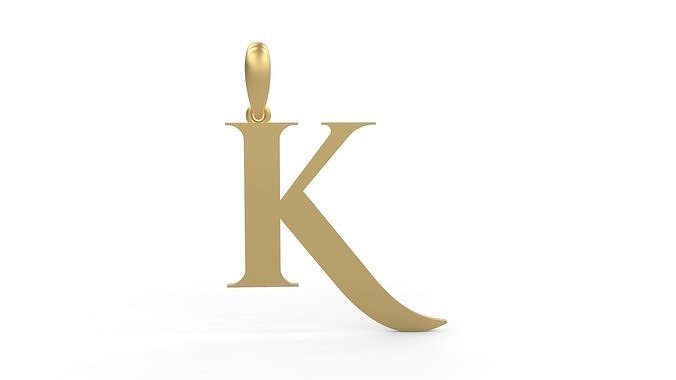 Initial Letters Pendant Cinzel Decorative K 3D print model
